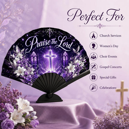 Praise The Lord Clack Fan, Faith Inspired Church Fan, Gospel Worship Fan, Christian Hand Fan, Women’s Day Fan, Religious Gift