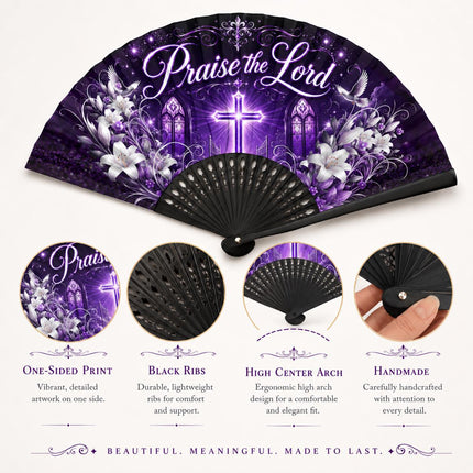 Praise The Lord Clack Fan, Faith Inspired Church Fan, Gospel Worship Fan, Christian Hand Fan, Women’s Day Fan, Religious Gift