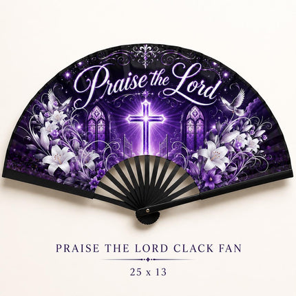 Praise The Lord Clack Fan, Faith Inspired Church Fan, Gospel Worship Fan, Christian Hand Fan, Women’s Day Fan, Religious Gift