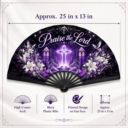 Praise The Lord Clack Fan, Faith Inspired Church Fan, Gospel Worship Fan, Christian Hand Fan, Women’s Day Fan, Religious Gift
