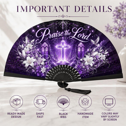 Praise The Lord Clack Fan, Faith Inspired Church Fan, Gospel Worship Fan, Christian Hand Fan, Women’s Day Fan, Religious Gift