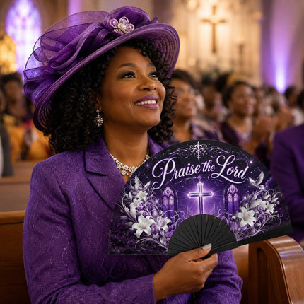 Praise The Lord Clack Fan, Faith Inspired Church Fan, Gospel Worship Fan, Christian Hand Fan, Women’s Day Fan, Religious Gift
