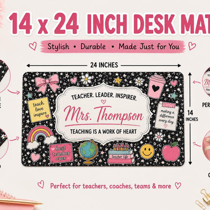 Custom 14x24 Personalized Desk Mat