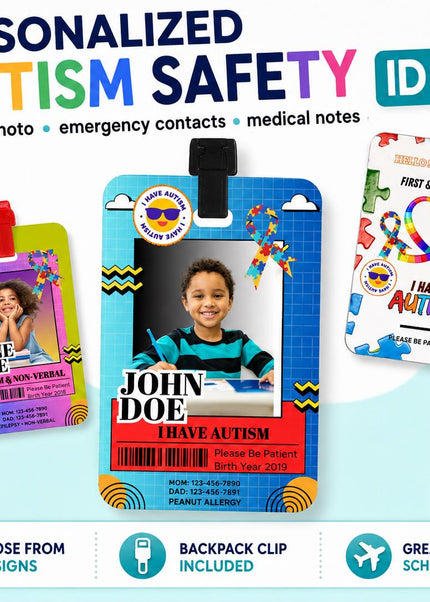 Personalized Autism Medical ID Card