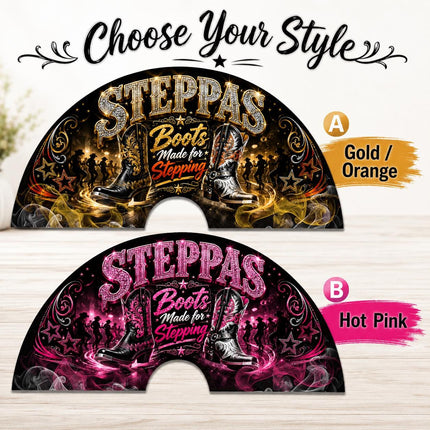Steppas Clack Fan, Boots Made for Stepping Fan, Western Dance Fan, Line Dance Hand Fan, Cowboy Boot Party Fan, Stepping Fan Gift